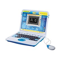 My Exploration Toy Laptop Educational Learning Computer, 80 Challenging Learning Games and Activities, LCD Screen, Keyboard and Mouse Included (Blue), Ages 5+