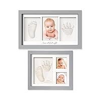 KeaBabies Baby Hand and Footprint Kit & Baby Keepsake - Baby Prints Duo Photo Frame for Newborn - Baby Shower Gifts for Mom