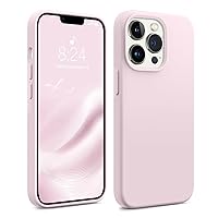AOTESIER iPhone 13 Pro Case,[Military Shockproof Protection] Liquid Silicone Phone Case with [Soft Anti-Scratch Microfiber Lining] Camera & Screen Protection 6.1 inch Slim Thin Cover（Ice Pink）