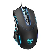 Gaming Mouse Wired, Gaming Mice Breathing RGB LED Plug Play High-Precision Adjustable 7200 DPI, 7 Programmable Buttons, Ergonomic Mouse for PC Laptop (Renewed)