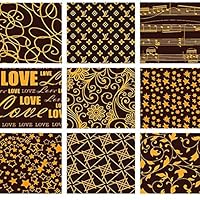 KTAIS 10 PC Chocolate Transfer Sheet, Transfer Paper with Mixed Patterns, used for Love/Wedding Decoration/Home Baking Set/cake Decoration Tool