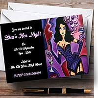 Sexy Burlesque Cocktail Personalized Hen Do Night Party Invitations