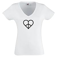 Black Dragon - T - Shirt Woman V - Tee - Peace - Heart - JDM/Die Cut