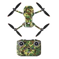 Stickers for DJI Mini 2 Drone Protective Film PVC Stickers Waterproof Scratch-Proof Sun-Proof Dirt-Proof Decals Wrap (Green-Camo)