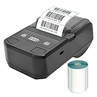 Thermal Label Printer,Portable 58mm Thermal Label Maker Mini Label Printer Barcode Printer with Rechargeable Battery Compatible with Android iOS Windows for Retail Clothing Jewelry Price Tag