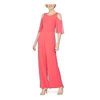Connected Apparel Womens Coral Cold Shoulder