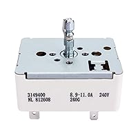 3149400 3148954 3148951 Range Burner Infinite Control Switch Replacement for Whirlpool Range Switch WP3149400 3148953 310180 311846 311858 311859 314140 336989 PS336886 AP3029710 AP3095444