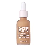 Carter Beauty By Marissa Carter Half Measure Dewy Foundation - Water-Based, Light-To-Medium Sheer Finish - Vegan And Cruelty Free, Paraben And Sulfate Free - Pecan Pie - 1.01 OZ