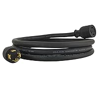 Conntek 10/4 30-Amp 125/250-volt 4 Prong L14-30 Transfer Switch Cord/Generator Anti-Weather, Oils, Acids and Chemicals Rubber Extension Cord, 10-Feet