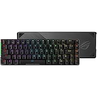 ASUS ROG Falchion Wireless 65% Mechanical Gaming Keyboard | 68 Keys, Aura Sync RGB, Extended Battery Life, Interactive Touch Panel, PBT Keycaps, Cherry MX Blue Switches, Keyboard Cover Case (Renewed)