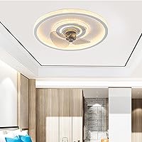 Bedroom Ceiling Fan with Light Kids Fan Lighting Silent 3 Speeds Dimmable Led Fan Ceiling Light with Remote Control Modern Living Room Quiet Ceiling Fan Light/White