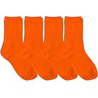 juDanzy 4 Pack of Crew Height Boys or Girls Socks for School Uniform, Sports and Casual Wear