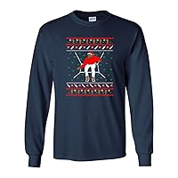 Long Sleeve Adult T-Shirt Bling Santa Sweater Music Song Ugly Christmas Funny DT