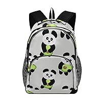 ALAZA Cute Cartoon Panda Avocado Laptop Outdoor Backpack for Women Men,Fits Under 15.6 Inch Laptop
