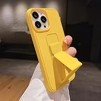 Wrist Strap Magnetic Case for iPhone 15 14 13 12 11 Pro Max XS XR X 8 7 Plus Luxury Leather Protection Cover,Yellow,for iPhone 15 Plus