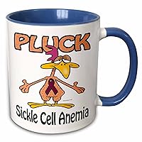 3dRose Chicken Pluck Sickle Cell Anemia Awareness Ribbon Cause Design - Mugs (mug_114888_6)