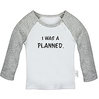 I was A Planned & I was A Surprise Twins T Shirt, Infant Baby T-Shirts, Newborn Long Sleeves Graphic Tee Tops