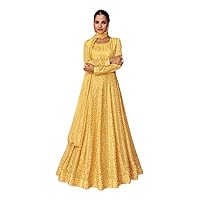 Indian Heavy Embroidery Women Party Wear Georgette Anarkali Suit Festival Special Trendy Gown Dress 3262
