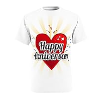 Men's Happy Anniversary T-Shirt - White (Large)