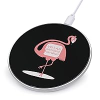 Funny Awkward Flamingo Fast Portable Charger 10W Funny Graphic Phone Charging Pad with USB Cable