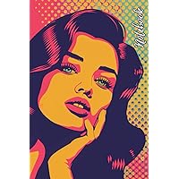 Pop Art Notebook: Medium 6x9 Inch, 120-Page College Ruled Notebook for Teens and Adults with Glance Finish