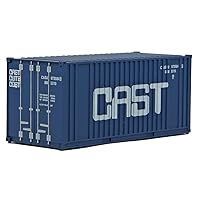 Walthers SceneMaster HO Scale Model of Cast (Blue, White) 20' Corrugated Container with Flat Panel,949-8009