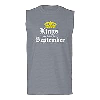The Best Birthday Gift Kings are Born in September Men's Muscle Tank Sleeveles t Shirt