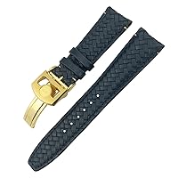 20mm 21mm 22mm Woven Watch Band Cowhide Strap fit for IWC Portugieser IW394005 IW3777 Blue Soft Watchband