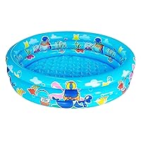 3 Rings Kiddie Pool for Toddler, 48”X12”，Kids Swimming Pool, Inflatable Baby Ball Pit Pool, Small Infant Pool (Blue)