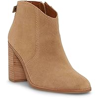 Lucky Brand Womens Pellyon Suede Almond Toe Ankle Boots Tan 9 Medium (B,M)