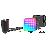 NEEWER Z f Handgrip L Shape Grip for Nikon Z f with Magnetic RGB Video Light, Camera Mounting Baseplate with Brass Shutter Button, Compatible with Arca Swiss Tripod Fluid Head, CA063 + RGB61