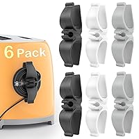 Cord Organizer for Kitchen Appliances-6 Pack, Appliance Cord Organizer stick on, Small Kitchen Appliances Cord keeper, Adhesive Cord Holder, Cord Winder for Pressure Cooker, Stand Mixer…