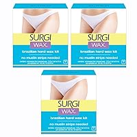 wax Brazilian Waxing Kit For Private Parts, 4-Ounce Boxes (Pack of 3)