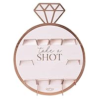 Ginger Ray Bachelorette Party Rose Gold Foiled Ring Shot Wall Holder, 1 Count (Pack of 1)