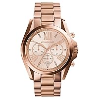 Michael Kors Bradshaw Women's Watch, Stainless Steel Chronograph Watch for Women with Steel or Leather Band