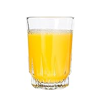 Vikko 5 Ounce Juice Glasses, Heavy Base SMALL Glassware for Drinking Orange Juice, Water, Perfect Cup for Children, Tasting, and Small Portions, Set of 6 Crystal Clear Glass Tumblers