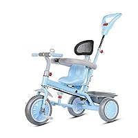 Children's Tricycle Outdoor Baby Bike Comfortable Seat Safety Fence Removable 1-6 Years Old Infant Bike 2 Colors Can Be Used As A Gift (Color : Green) (Color : Blue)