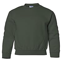 Gildan Big Boys Heavy Blend Crewneck Waistband Sweatshirt, Forest Green, X-Large