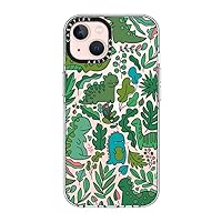 CASETiFY Clear iPhone 13 Case [Not Yellowing / 6.6ft Drop Protection/Compatible with Magsafe] - Funny Green Dinos. Cute Dinosaurs
