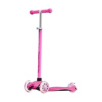 SWAGTRON K5 3-Wheel Kids Scooter with Light-Up Wheels | Quick Assembly | ASTM-Certified | Height-Adjustable for Boys or Girls Ages 3+