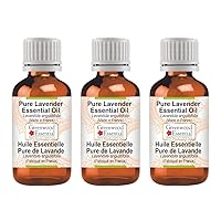 Pure Lavender Essential Oil (Lavandula angustifolia) (Made in France) Steam Distilled (Pack of Three) 100ml X 3 (10.1oz)