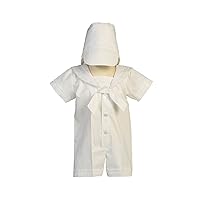 White Sailor Poly-Cotton Outfit for Christening Baptism and Special Occasion