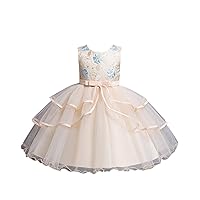 Kids Toddler Baby Girls Spring Summer Print Cotton Sleeveless Bow Tie Party Princess Dress Clothes Girl Skater