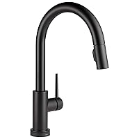 Trinsic VoiceIQ Touchless Kitchen Faucets with Pull Down Sprayer, Smart Faucet, Alexa and Google Assistant Voice Activated, Kitchen Sink Faucet, Matte Black 9159TV-BL-DST