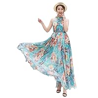 MedeShe Women's Summer Floral Long Beach Maxi Dress Lightweight Sundress