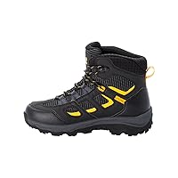 Jack Wolfskin 4042181 Backpacking Boot, Black/Burly Yellow, 11 US Unisex Big Kid