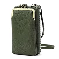 EASTNIGHTS Small Crossbody Phone Bag for Women Cell Phone Purse Wallet Kiss Lock Cute Shoulder Bag with Credit Card Slots