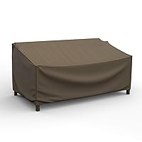 Budge P3W02BTNW3 StormBlock Hillside Patio Sofa Cover Premium, Outdoor, Waterproof, Medium, Black and Tan Weave