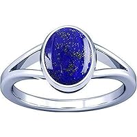 8.25-8.50 Carat Lapis Lazuli Lajward Gemstone Silver Ring For Men & Women