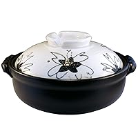 Thermal Yoshimoto Pottery Flora Induction 土鍋 Black 2.4l 土鍋 Induction for Fashionable 8 # # # # M0519